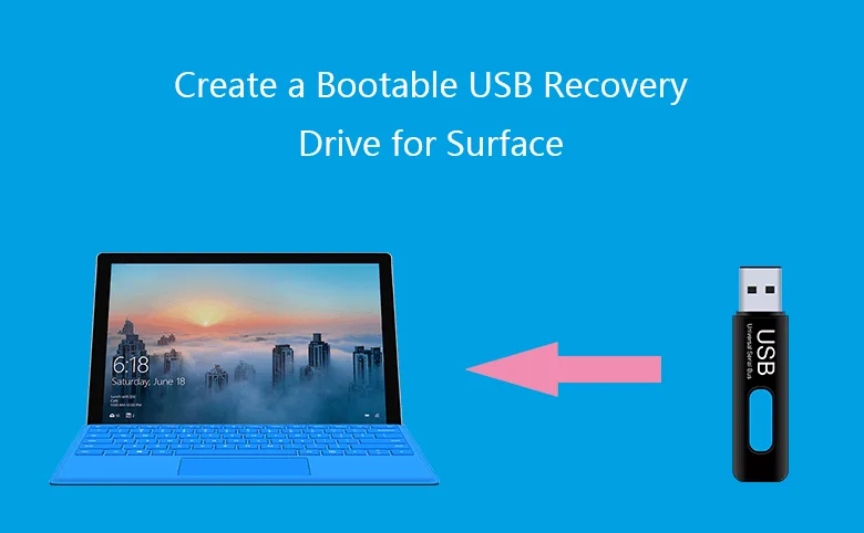 Surface USB recovery drive